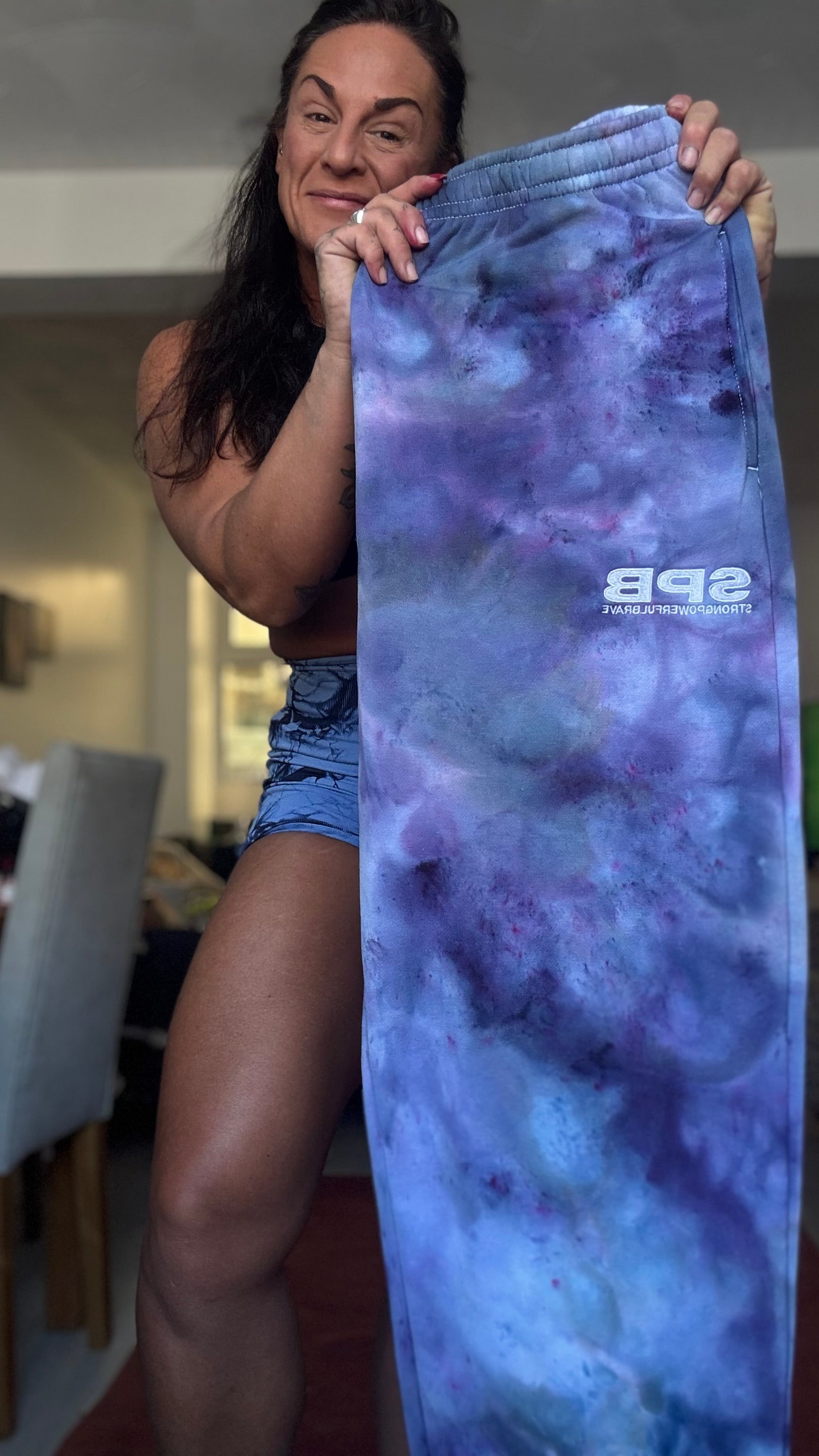 Dark skies - Bespoke Tie Dye Oversize Bottoms