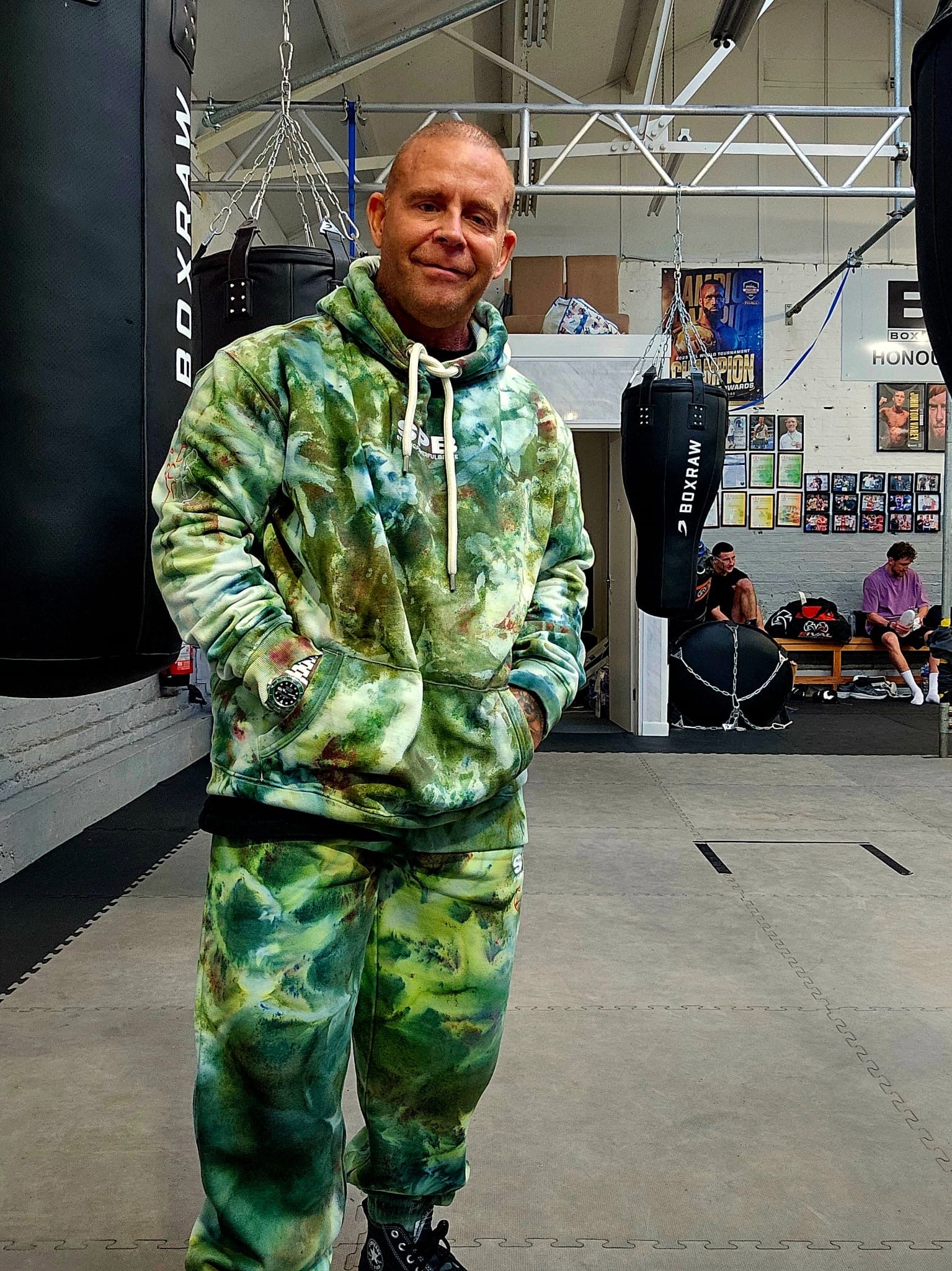Bespoke Tie Dye SPB Hoodie - The Green Galaxy
